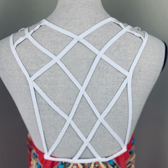 Annianna summer Dress. Sz. L. Multi colors. - Picture 4 of 8